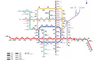 北京地铁线路示意图 矢量图09年版