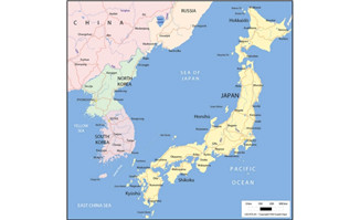 精美矢量世界地图素材-日本地图