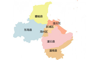 连云港地图矢量图