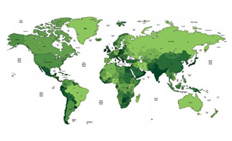 绿色的世界地图矢量图片
