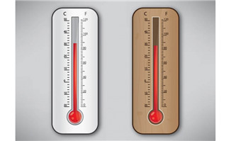 简约温度计设计矢量素材