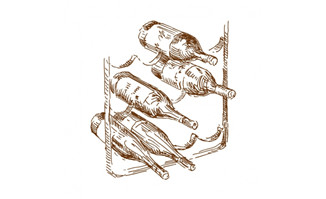 手绘酒瓶矢量图素材免费下载