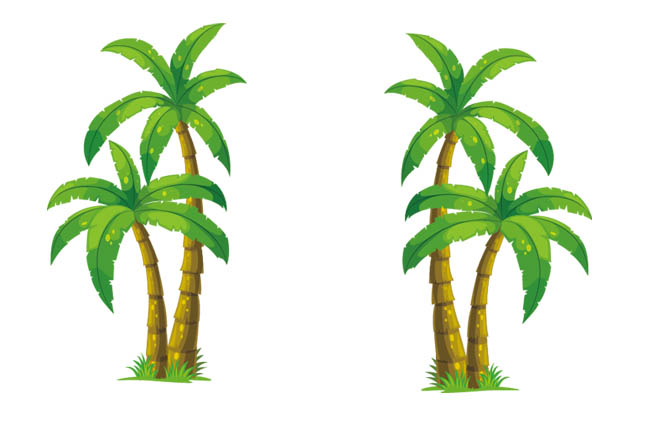 夏天椰子树矢量图素材免费下载