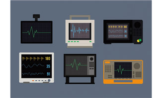6款心跳医学测试仪器造型设计素材