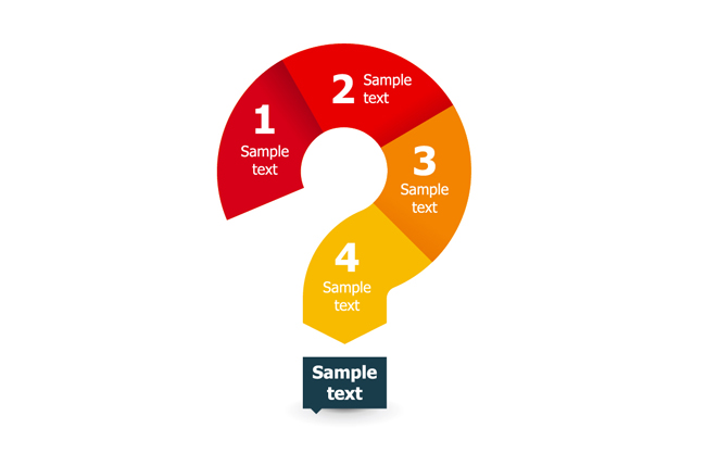 创意扁平化图标问号符号造型设计素材