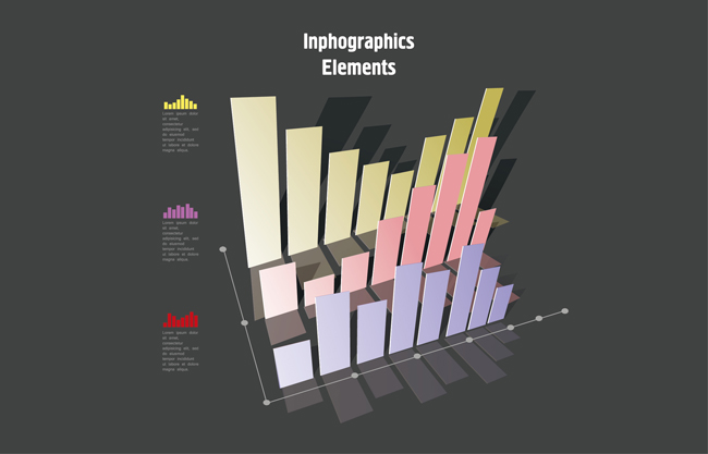 立体图表矢量图