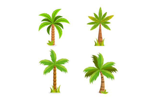 矢量绿色棕榈树设计素材