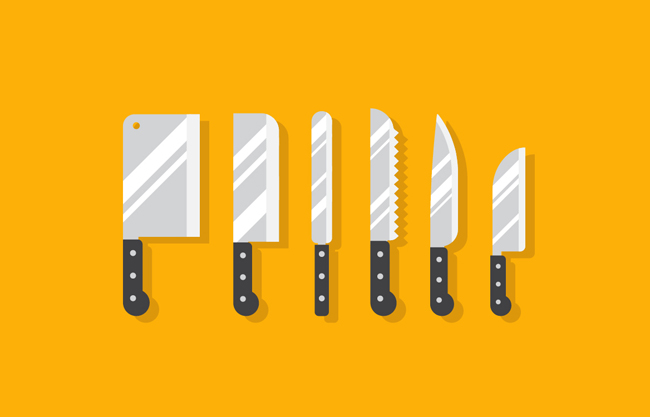 厨师菜刀刀具矢量设计素材