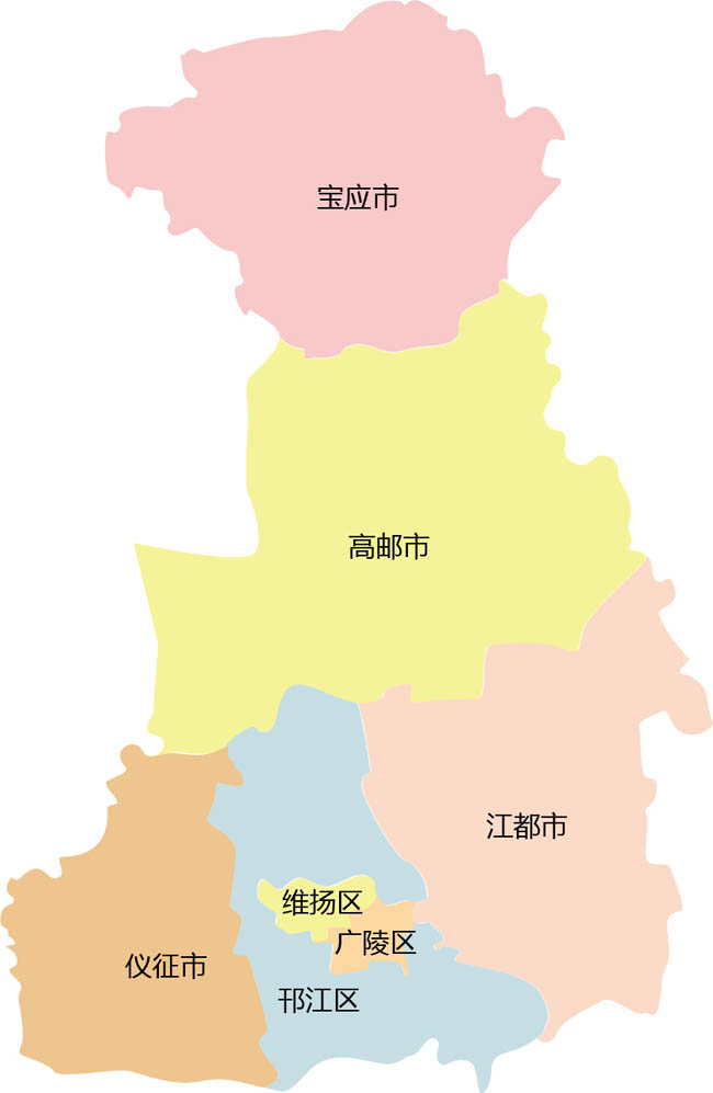 扬州矢量地图