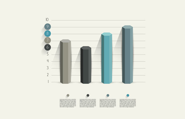 创意数据表柱子造型设计背景素材下载
