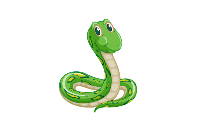 卡通小蛇矢量动物设计
