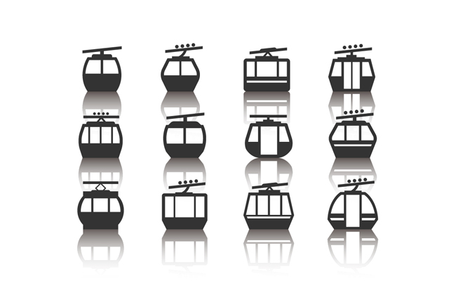 电缆车小图标素材下载