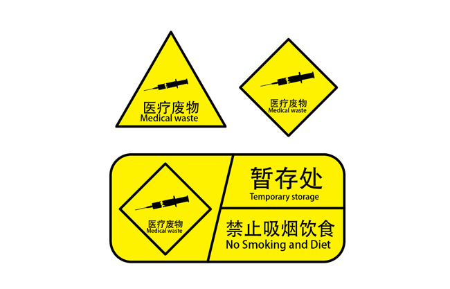 医疗废物标识矢量图