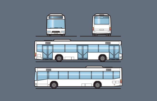 高级公交车矢量素材设计图片