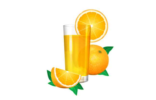 精美夏季橙子饮品设计矢量素材