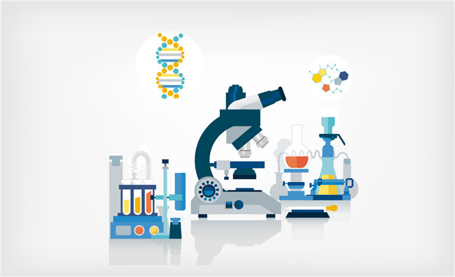化学实验器械分子结构矢量素材