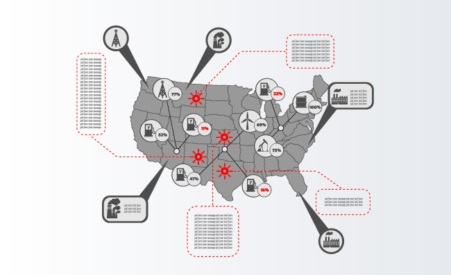 地图能源标注素材