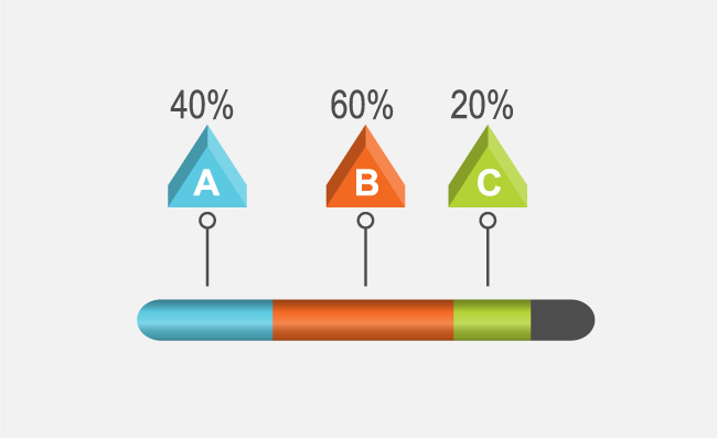 数据彩色三角信息矢量素材