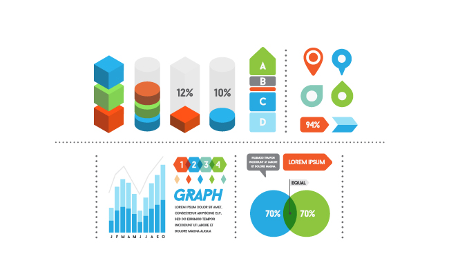 统计图表矢量素材