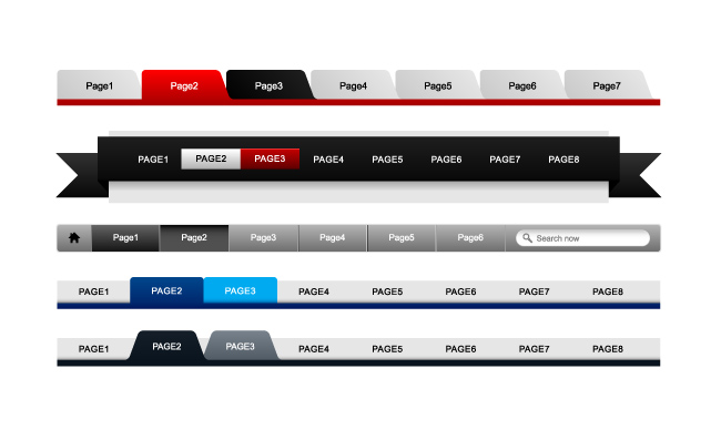 网页导航条素材矢量