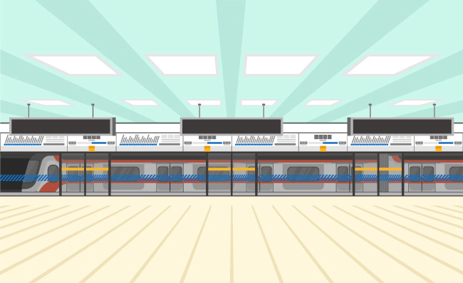 地铁站地铁公共交通城市轨道插图