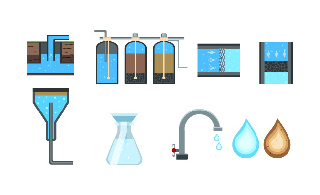 水过滤图标集矢量素材